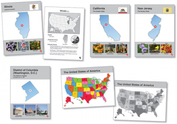 Learning Wrap-Ups States & Capitals US Geography Self-Correcting Keys 