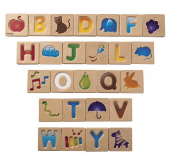 Alphabet A-Z Wooden Tiles | Plan Toys