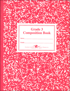 Flex Cover Red Marble Composition Notebook - Grade 3 (Ruled - 50 sheets)
