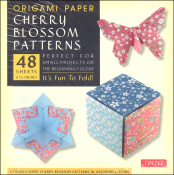 Origami Paper - Cherry Blossom Patterns (Small 6 3/4")