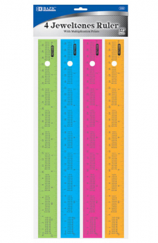 Ruler with Multiplication Print (4 pack)