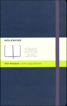 Classic Sapphire Blue Hardcover Large Notebook - Plain