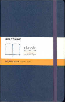 Classic Sapphire Blue Hardcover Large Notebook - Ruled