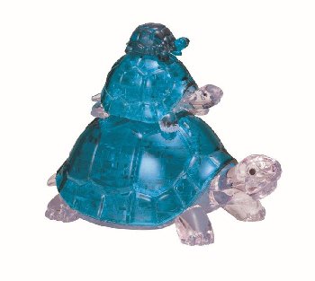 3D Crystal Puzzle - Blue Turtles