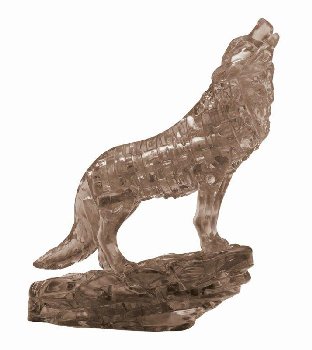 3D Crystal Puzzle - Brown Wolf