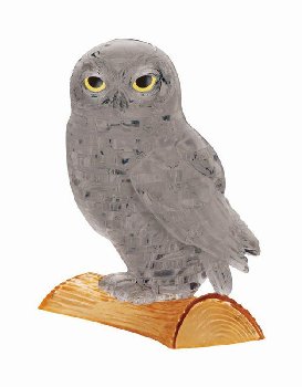 3D Crystal Puzzle - Grey Owl