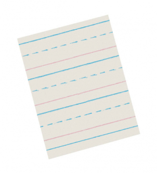 Zaner-Bloser Broken Midline Newsprint Paper Ream (3/8" Ruled Short)