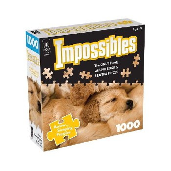 Aww... Sleeping Puppies Impossible Puzzle - 1000 Piece