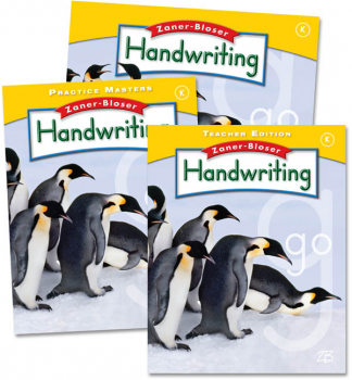 Zaner-Bloser Handwriting Grade K Home School Bundle - Student Edition/Teacher Edition/Practice Masters (2012 edition)