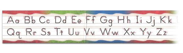 Cursive Alphabet Strips For Desks Free Printable