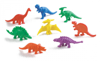 Dinosaur Counters (6 colors, 128 pieces)