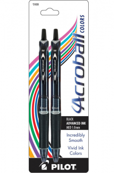 Acroball Colors Medium Point Pen - Black (2 pack)