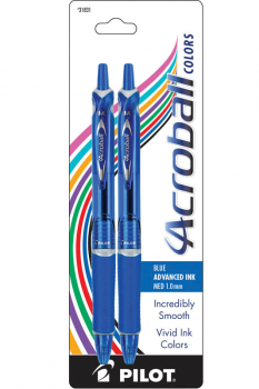 Acroball Colors Medium Point Pen - Blue (2 pack)