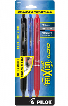 Frixion Clicker Erasable Pen Fine Point - Assorted (3 pack)