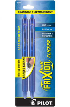 Frixion Clicker Erasable Pen Fine Point - Blue (2 pack)
