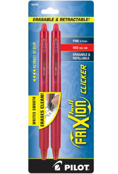 Frixion Clicker Erasable Pen Fine Point - Red (2 pack)