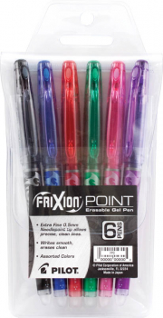 Frixion Extra Fine Point Erasable Pen - Assorted (6 pack)