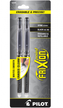 Frixion Extra Fine Point Erasable Pen - Black (2 pack)