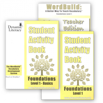 WordBuild Foundations Level 1 Combo: Teacher & Student Activity Books