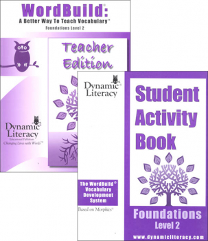 WordBuild Foundations Level 2 Combo: Teacher & Student Activity Book
