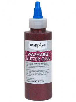 Glitter Glue (Washable) Red - 4 oz.