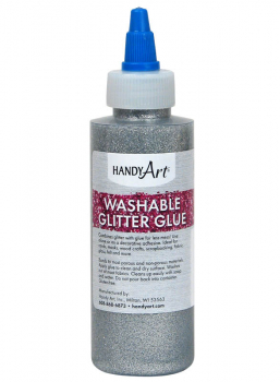 Glitter Glue (Washable) Silver - 4 oz.