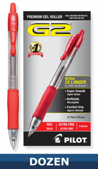 G2 Ultra Fine Point Pen - Red (box of 12)