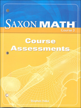 Saxon Math Course 3 Assessments
