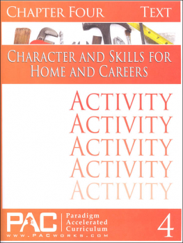 Character & Skills for Home & Careers Chapter 4 Activities