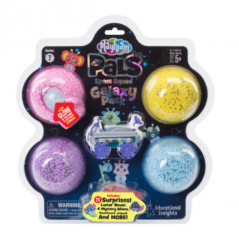 Playfoam Pals Space Squad Galaxy Pack - Multipack B (Sparkle Pink/Sparkle Blue/Sparkle Yellow/Purple and Purple Rover)