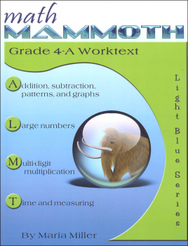 Math Mammoth Light Blue Series Grade 4-A Worktext (Colored Version)