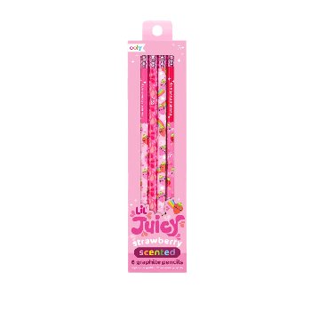Lil Juicy Scented Graphite Pencils - Strawberry (set of 6)
