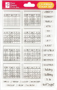 Calendar Silicone Clear Stamp Set