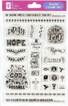 Faith Silicone Clear Stamp Set