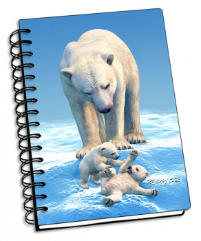 Polar Bears 3D Notebook 4" x 6"