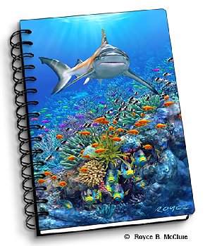 Reef Shark 3D Notebook 4" x 6"