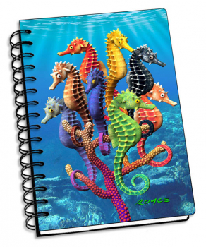 Seahorses 3D Notebook 4" x 6"