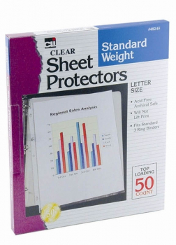 Sheet Protectors - Standard Weight - Clear (50/Box)