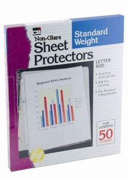 Sheet Protectors - Standard Weight/Non-Glare (50/Box)