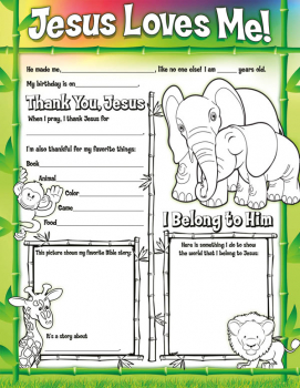Jesus Loves Me! Fill Me In Activity Poster