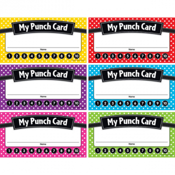 Punch Cards - Polka Dots (60 per pack)