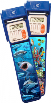 Mark-My-Time 3D Digital Booklight - Shark/Reef Flip