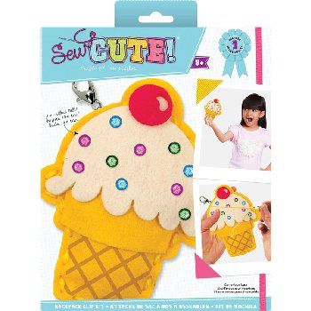 Sew Cute Felt Keychain Kit Ice Cream Cone