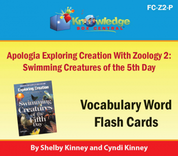 Apologia Exploring Creation with Zoology 2 Vocabulary Flashcards Printed