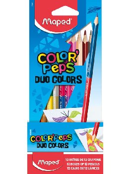 Color Pep's Duo Tip Colored Pencils Package of 12