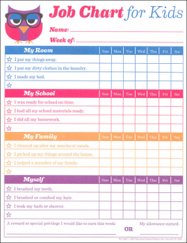 Job Chart for Kids (6 month supply)