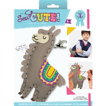 Sew Cute Felt Keychain Kit Llama