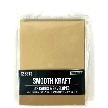 Smooth Kraft A2 Cards and Envelopes