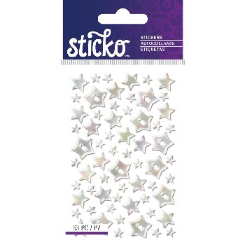 Mini Silver Stars Stickers