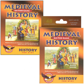 Medieval History Go Fish Game with History Book